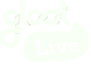 Gloat live 2021 white logo